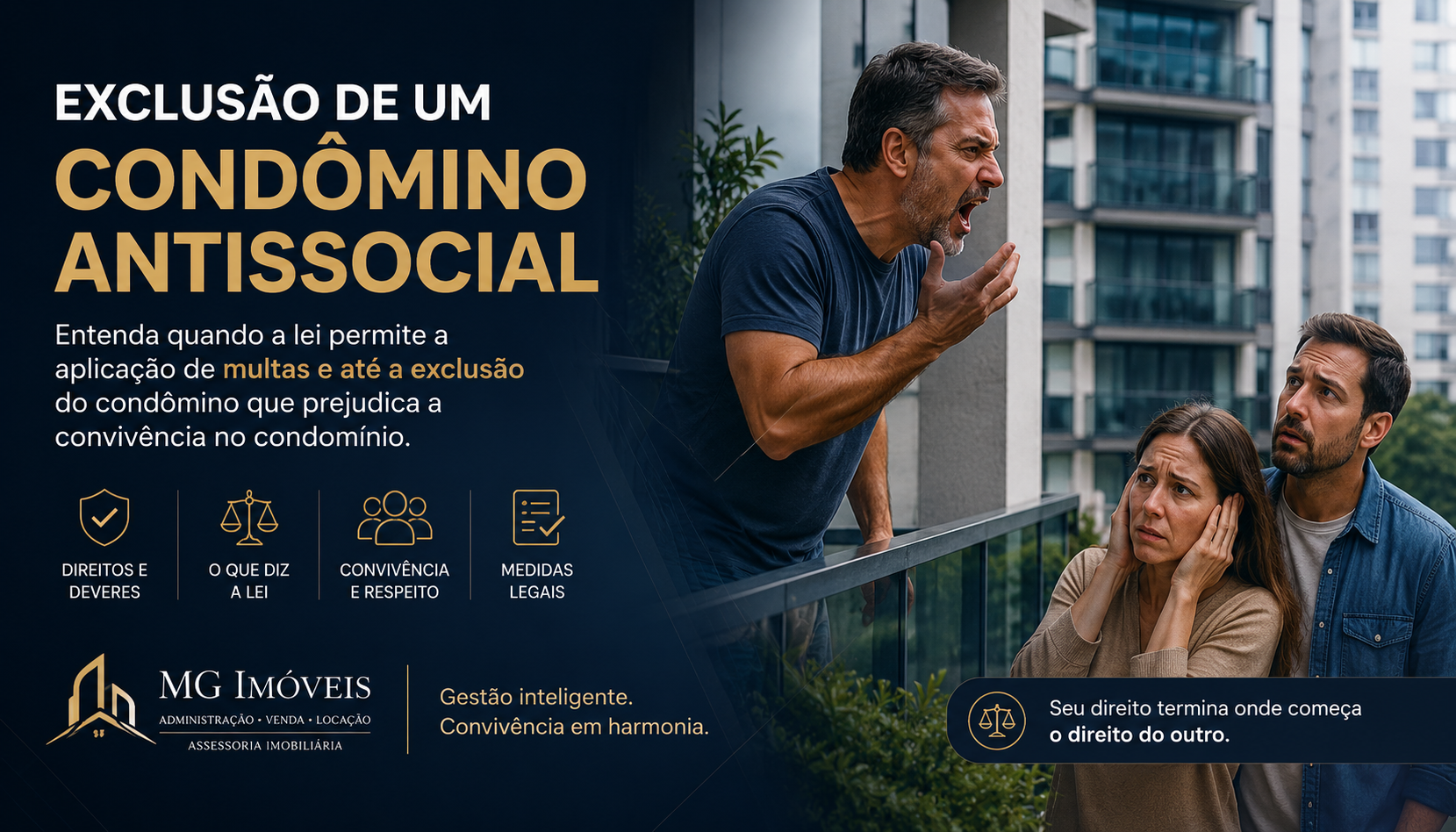 Condômino antissocial em condomínio: entenda quando a exclusão é possível, quais penalidades podem ser aplicadas e os direitos de defesa.